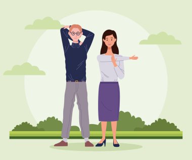 Etkin mola sahnesinde çift