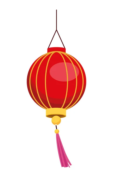 Asiático lanterna vermelha — Vetor de Stock