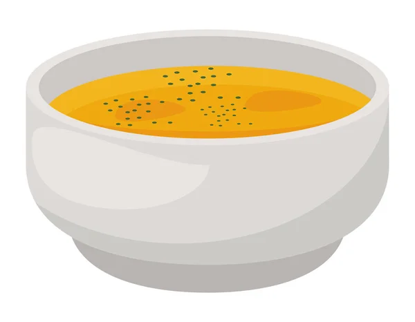 Remedio caliente en el plato — Vector de stock