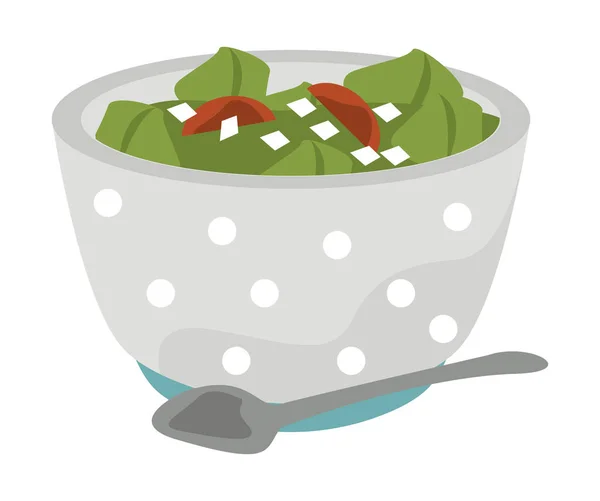 Салат свіжі овочі — стоковий вектор