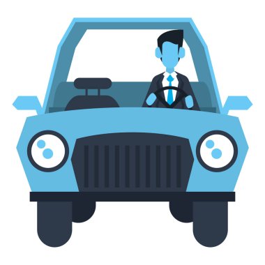 işadamı sürüş araba