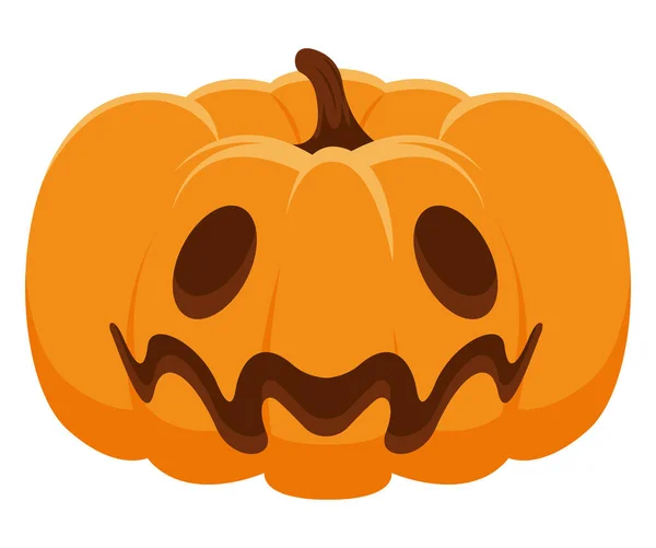 Calabaza de halloween cara cómica — Vector de stock