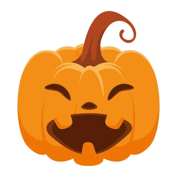 Halloween citrouille visage comique — Image vectorielle