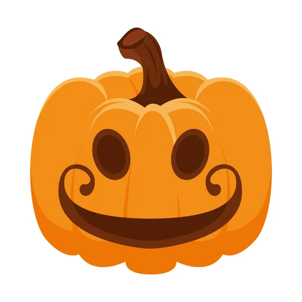 Halloween abóbora feliz rosto — Vetor de Stock