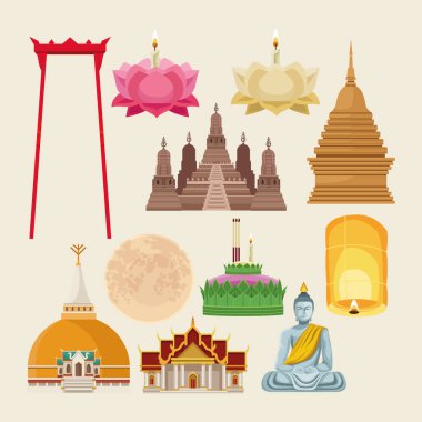 Onbir tane loy krathong simgesi