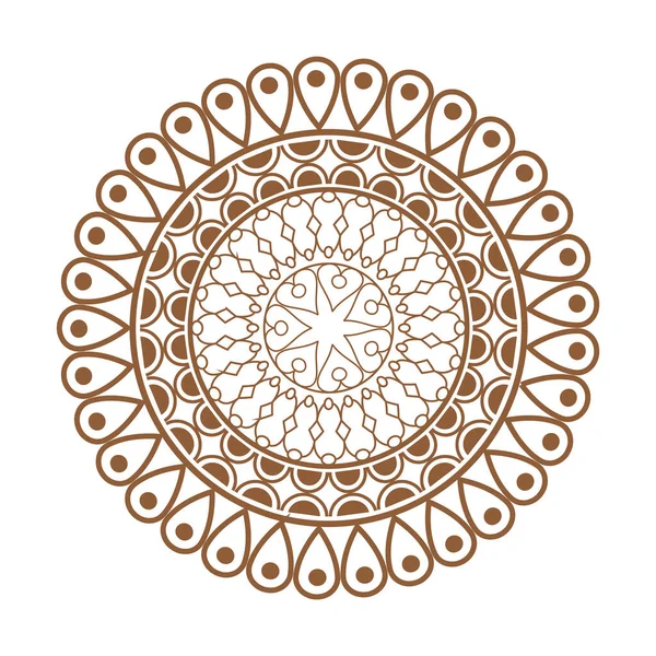 Icône de mandala doré — Image vectorielle