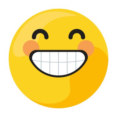 Sarı mutlu gülümseme.