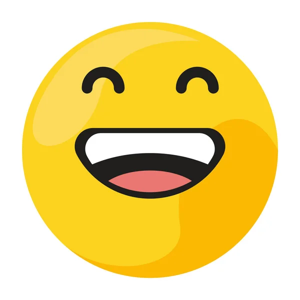 Emoticon felice sorridente — Vettoriale Stock