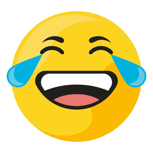 Boldog emoji nevetés — Stock Vector