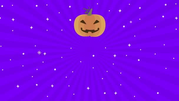 Glücklich halloween glücklich Kürbismuster Animation — Stockvideo