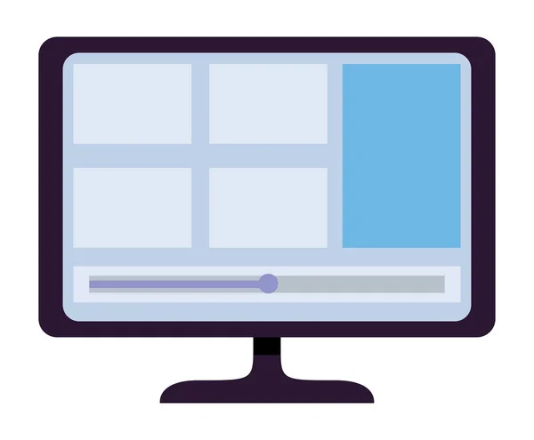 Modello desktop e video — Vettoriale Stock