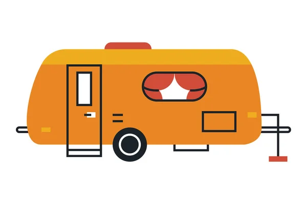 Orange recreational vehicle — Stock Vector