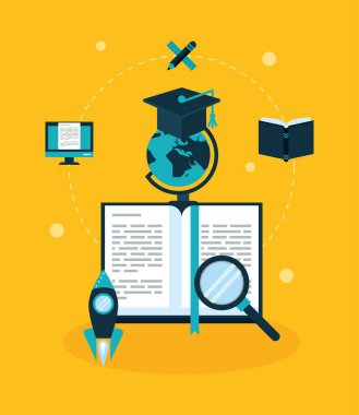 kitap ve eğitim simgeler