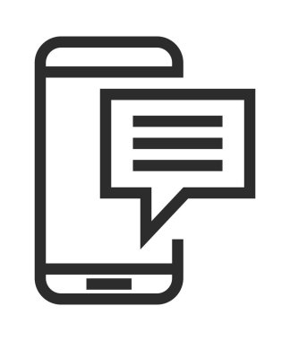 Konuşma baloncuklu akıllı telefon