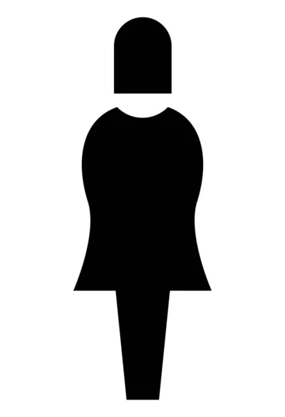 Mujer silueta icono — Archivo Imágenes Vectoriales
