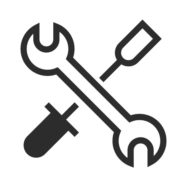 Keresztezett eszközök ikon — Stock Vector