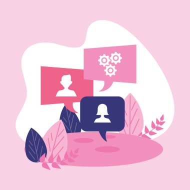 iletişim sosyal konuşma baloncukları