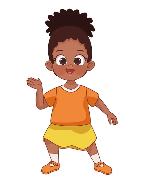 Afro kleines Mädchen — Stockvektor