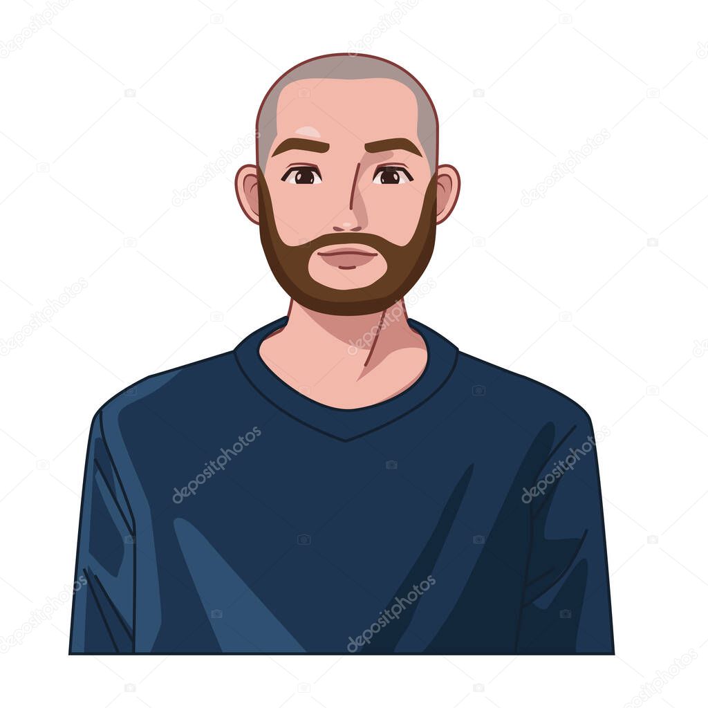 man bearded character