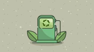 Ekoloji pompalı çevre dostu animasyon