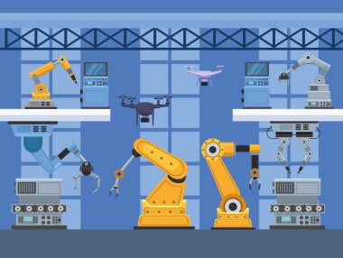 11 üretim makinesi sahnesi