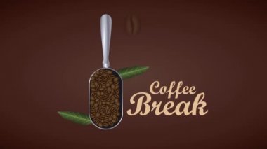 kaşık tanecikli kahve kırma animasyonu