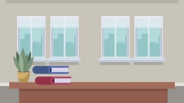 Masaüstü ile ofis iş yeri sahnesi