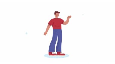 Genç adam ayakta karakter animasyonu