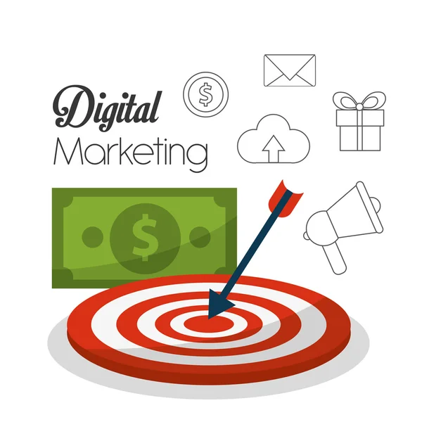 Conception marketing numérique — Image vectorielle
