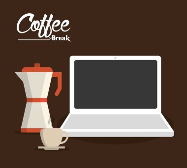 Kahve simge vektör tasarımı