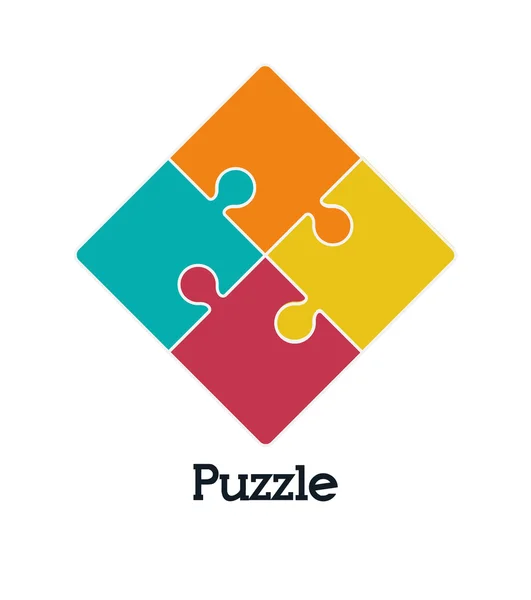 Puzzle vector de diseño — Vector de stock