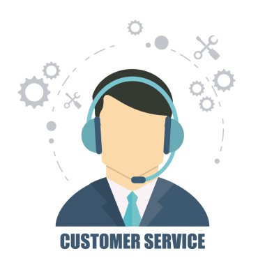 müşteri hizmeti illüstrasyon