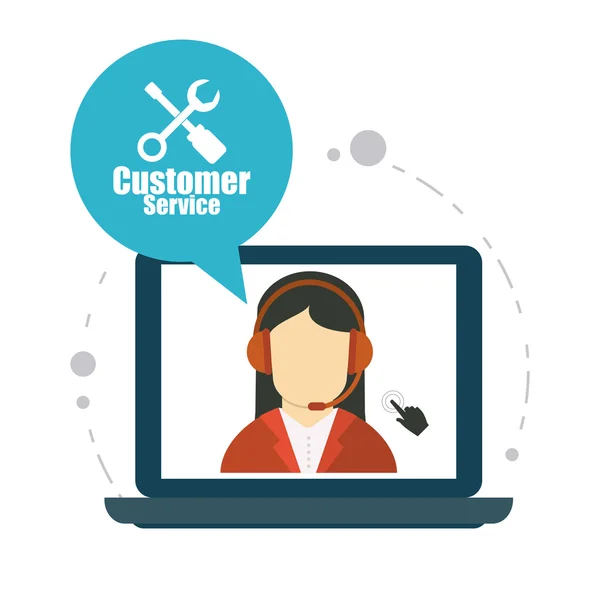 Customer service  illustration — Stock Vector