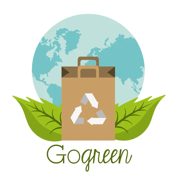 Go green design - Stok Vektor