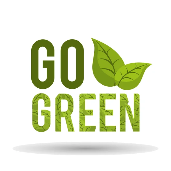 Go green design - Stok Vektor