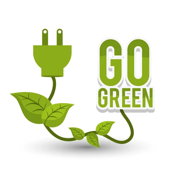 Go green design - Stok Vektor