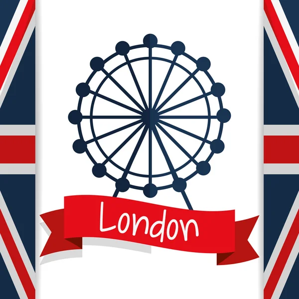 Londra landmarks design — Vettoriale Stock