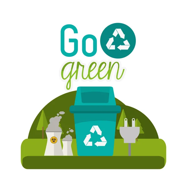 Go Green Design — Stockvektor