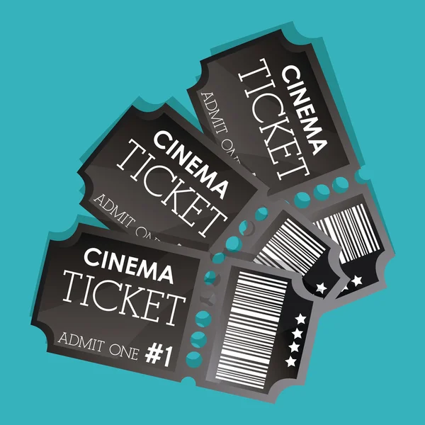 Diseño de entradas para cine — Vector de stock