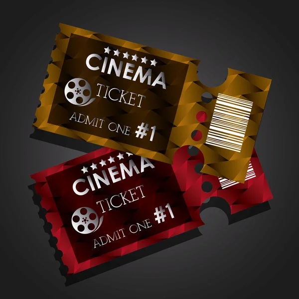 Progettazione biglietti cinema — Vettoriale Stock