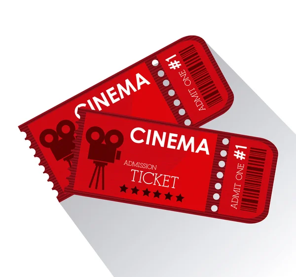 Diseño de entradas para cine — Vector de stock