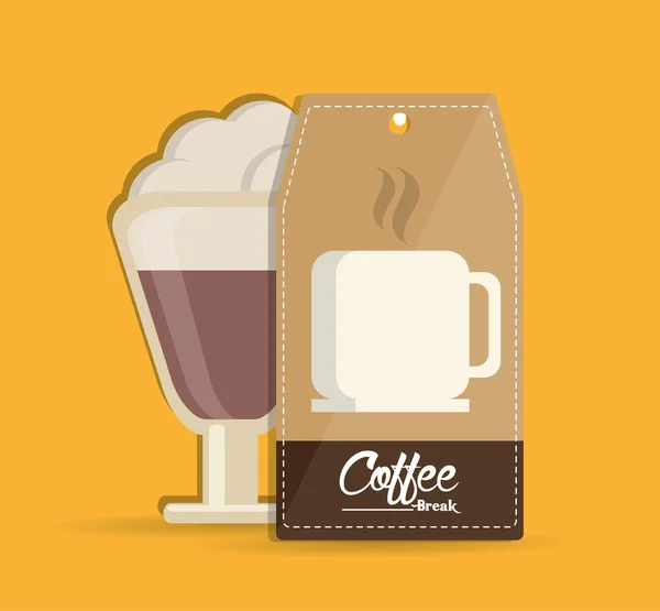 Kahve Dükkanı tasarım — Stok Vektör