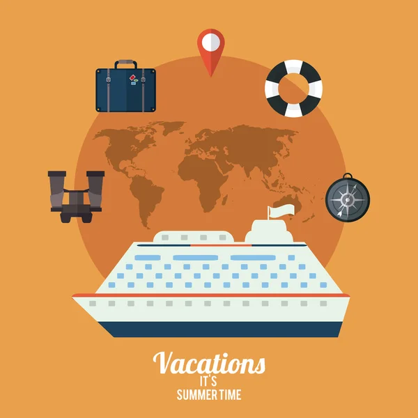 Відпустка і дизайн подорожей — стоковий вектор