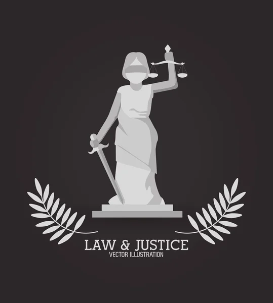 Law and Justice icon design — Stock Vector