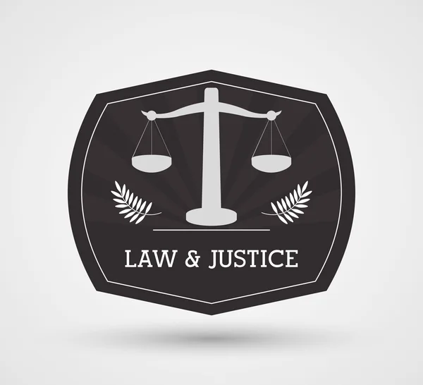 Дизайн значков закона и справедливости — стоковый вектор
