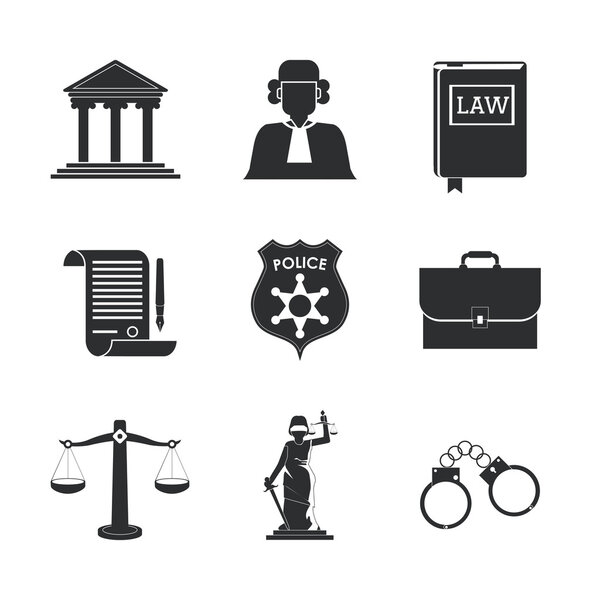 Law and Justice icon design