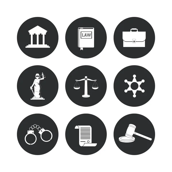 Law and Justice icon design — Stock Vector