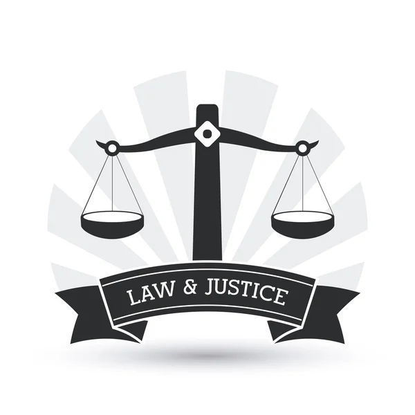 Law and Justice icon design — Stock Vector