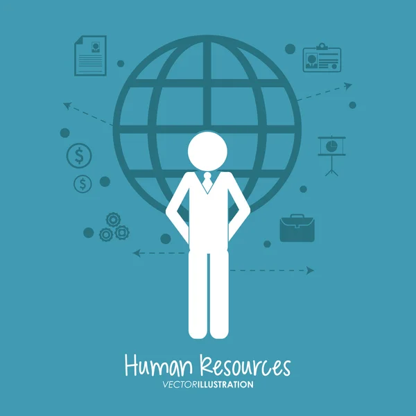 Mänskliga resurser design — Stock vektor