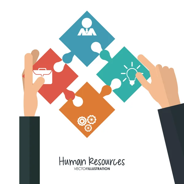 Human resources design — Stock Vector